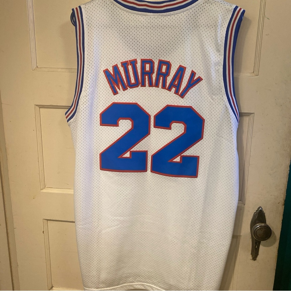 Tune Squad White Basketball Jersey Size M Space Jam Bill Murray #22 Like New!